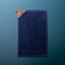 Load image into Gallery viewer, Fine Leather Tabbed Golf Towel with Magnet & Carabiner | Holtz Leather Co.