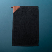 Load image into Gallery viewer, Fine Leather Tabbed Golf Towel with Magnet & Carabiner | Holtz Leather Co.