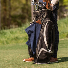 Load image into Gallery viewer, Fine Leather Tabbed Golf Towel with Magnet & Carabiner | Holtz Leather Co.
