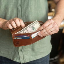Load image into Gallery viewer, The Maverick Leather Coat Pocket Long Trucker Bifold Wallet | Holtz Leather Co.