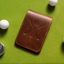 Load image into Gallery viewer, Fine Leather Golf Scorecard Holder Golf Logbook | Holtz Leather Co.