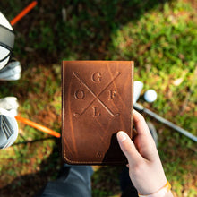 Load image into Gallery viewer, Fine Leather Golf Scorecard Holder Golf Logbook | Holtz Leather Co.