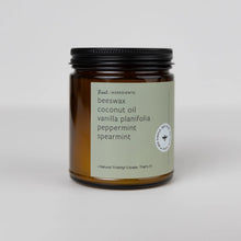 Load image into Gallery viewer, Vanilla Mint Beeswax & Essential Oil Natural Candle