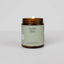 Load image into Gallery viewer, Vanilla Mint Beeswax & Essential Oil Natural Candle