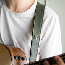 Load image into Gallery viewer, The Hill Fine Leather and Canvas Guitar Strap | Holtz Leather Co.