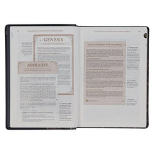 Load image into Gallery viewer, The Spiritual Growth Bible Faux Leather, Black Floral, NLT