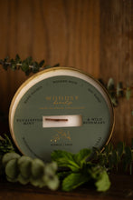 Load image into Gallery viewer, Eucalyptus Mint & Wild Rosemary Brass 14 oz Pure Soy Candle