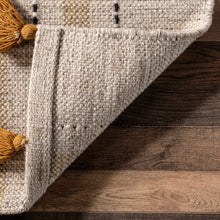 Load image into Gallery viewer, Karlene Modern Striped Wool Tasseled Area Rug (Various Sizes)