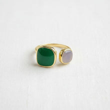 Load image into Gallery viewer, Geometric Adjustable Ring with Drip Oil Accent