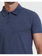 Load image into Gallery viewer, Short Sleeve Shirt Active Polo Heather Navy True Classic