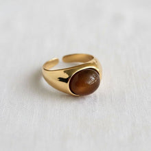 Load image into Gallery viewer, Vintage Inspired Imitation Tiger Eye Adjustable Ring