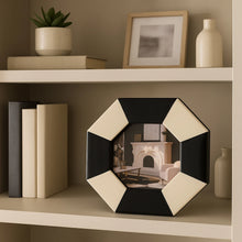 Load image into Gallery viewer, Black & White Resin Octagon 4x4 Photo Frame