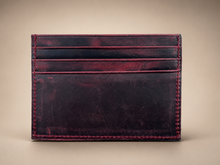 Load image into Gallery viewer, Leather Minimalist Card Holder Wallet, Finished Edges
