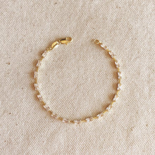 Load image into Gallery viewer, 18k Gold Filled Sideway Baguette Tennis Bracelet