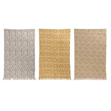 Load image into Gallery viewer, Cotton Printed Kitchen Towel w/ Pattern & Fringe (3 Styles)