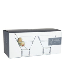 Load image into Gallery viewer, Raye Heavy Base Crystal Stemless Martini Glasses Set of 2 (Online Only)