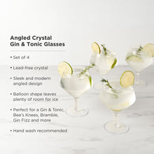 Load image into Gallery viewer, Raye Angled Crystal Gin & Tonic Glasses Set of 4 (Online Only)