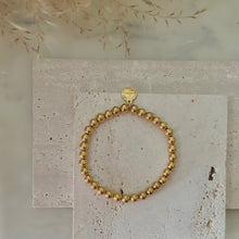 Load image into Gallery viewer, Gold Beaded Bracelet with 18k Gold Plated Stainless Steel Beads