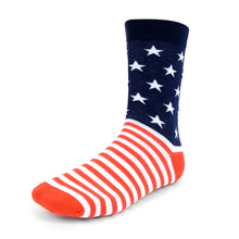 Load image into Gallery viewer, Men's American Flag Novelty Socks 3-Pack