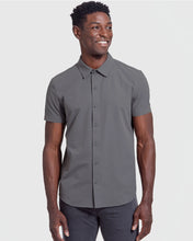 Load image into Gallery viewer, Short Sleeve Button Up Shirt Commuter Carbon