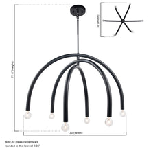 Load image into Gallery viewer, Caboche Mid Century Modern 6-Light Chandelier
