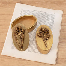 Load image into Gallery viewer, Brass Tone Floral Trinket Boxes (2 Styles)