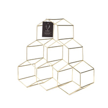 Load image into Gallery viewer, Geo Countertop Wine Rack in Gold (Online Only)