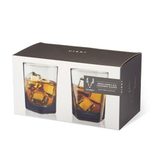 Load image into Gallery viewer, Hexagonal Crystal Double Old Fashioned Glasses in Smoke (Online Only)