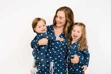 Load image into Gallery viewer, Navy Polkadot Women's Bamboo Pajama Set