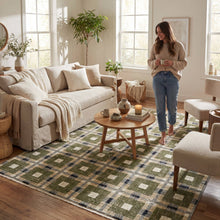 Load image into Gallery viewer, Sorelle Modern Plaid Area Rug