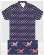 Load image into Gallery viewer, USA 250 Flags Men's Polo Short-Sleeve Shirt
