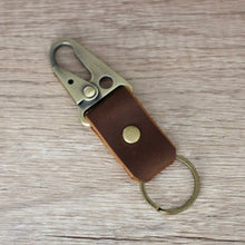 Load image into Gallery viewer, Leather Clip Keychain
