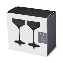 Load image into Gallery viewer, Reserve Nouveau Crystal Coupe Glasses in Smoke Set of 2 (Online Only)