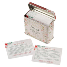 Load image into Gallery viewer, Cards in Tin Strength for a Woman's Heart