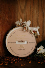 Load image into Gallery viewer, White Tea & Tobacco Solid Brass 14 oz Pure Soy Candle