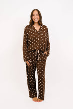 Load image into Gallery viewer, Espresso Polkadot Women's Bamboo Pajama Set