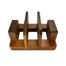 Load image into Gallery viewer, Acacia Wood Cutting Board Holder & 3 Slot Organizer