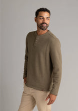 Load image into Gallery viewer, Men's Fireside Sherpa Lined Henley Burnt Olive
