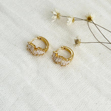 Load image into Gallery viewer, Dainty Gold Crystal Huggies