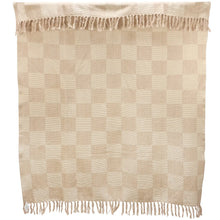 Load image into Gallery viewer, Cream Checkerboard Throw