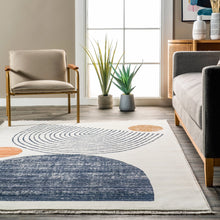 Load image into Gallery viewer, Bevin Abstract Sky Fringe Area Rug-Beige (Various Sizes)