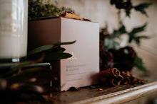 Load image into Gallery viewer, Sandalwood & Cloves Gold Lid Candle w/Boutique Box