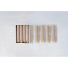Load image into Gallery viewer, 5" Unscented Pleated Linen Taper Candles