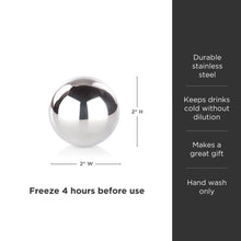Load image into Gallery viewer, Glacier Rocks Large Stainless Steel Sphere (Online Only)