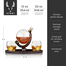 Load image into Gallery viewer, Globe Decanter and Whiskey Tumbler Set (Online Only)