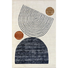 Load image into Gallery viewer, Bevin Abstract Sky Fringe Area Rug-Beige (Various Sizes)