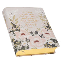 Load image into Gallery viewer, KJV Note-Taking Bible Faux Leather Floral Printed Psalm 91:4