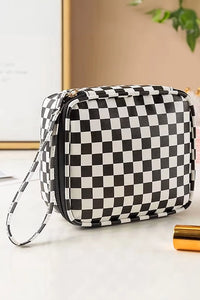 Checkered Cosmetic Travel Bag (2 colors)