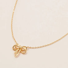 Load image into Gallery viewer, Gold Dipped Ribbon Pendant Necklace