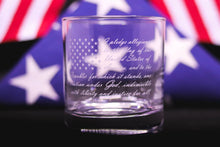 Load image into Gallery viewer, Pledge of Allegiance Etched Whiskey Glass